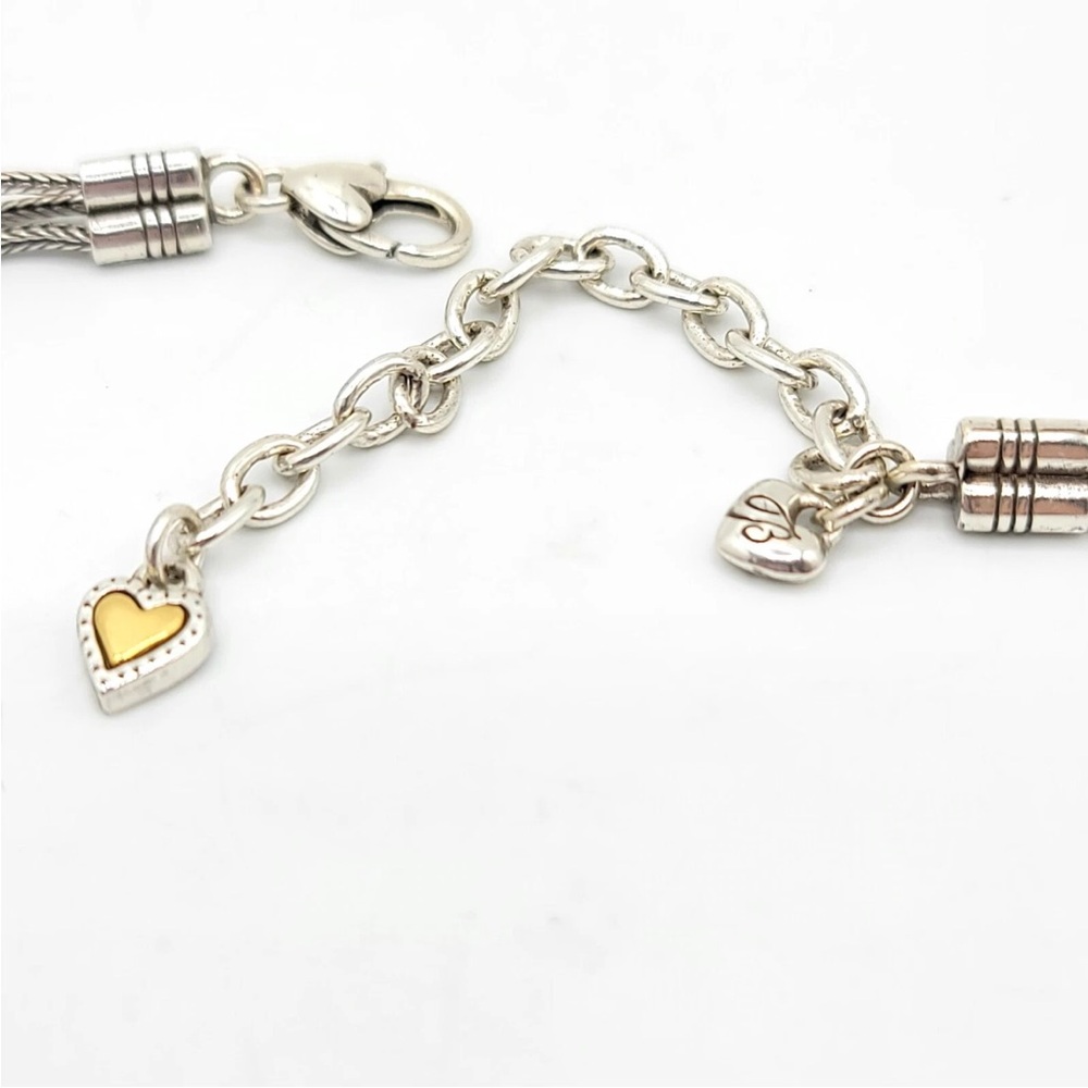 BRIGHTON Layered Necklace Choker Heart Pendants Reversible Love Fashion Jewelry - Picture 8 of 10